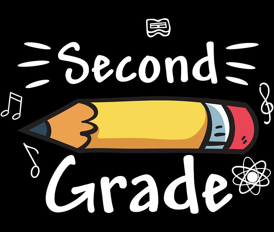 Second Grade Pencil Digital Art By Sweet Birdie Studio 