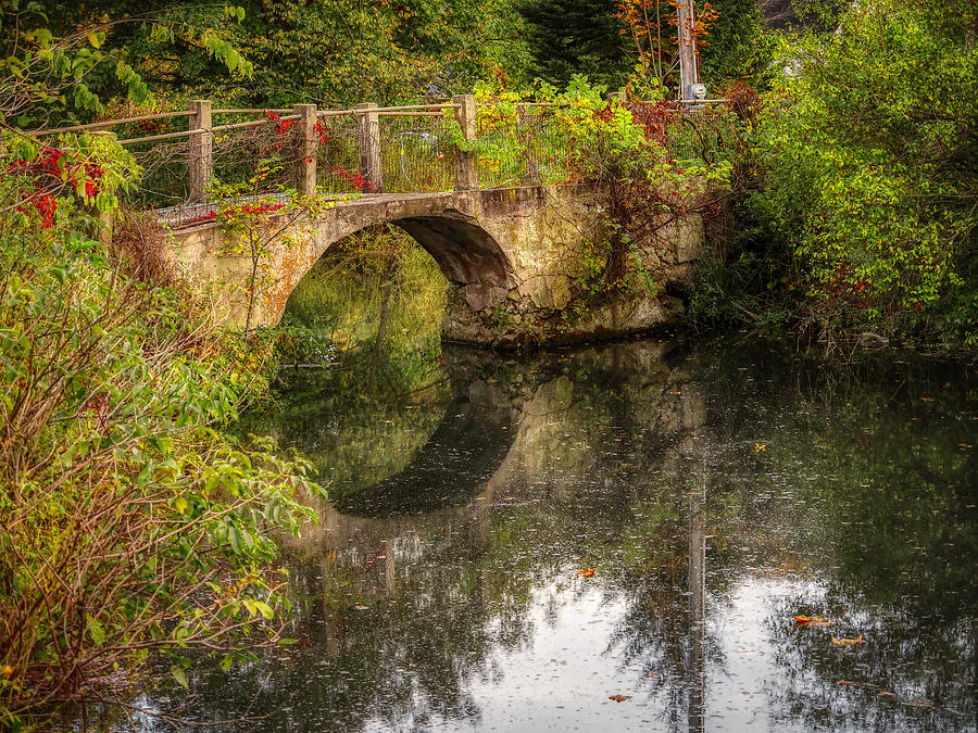 Shecks Mill Stone Bridge #2 Photograph by Kelly Larson