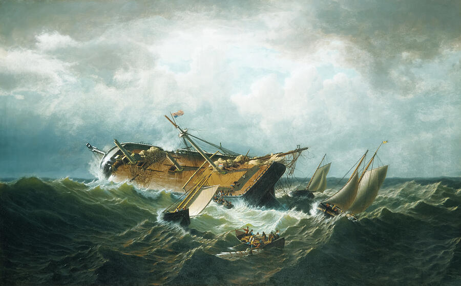 Shipwreck Off Nantucket By William Bradford Painting