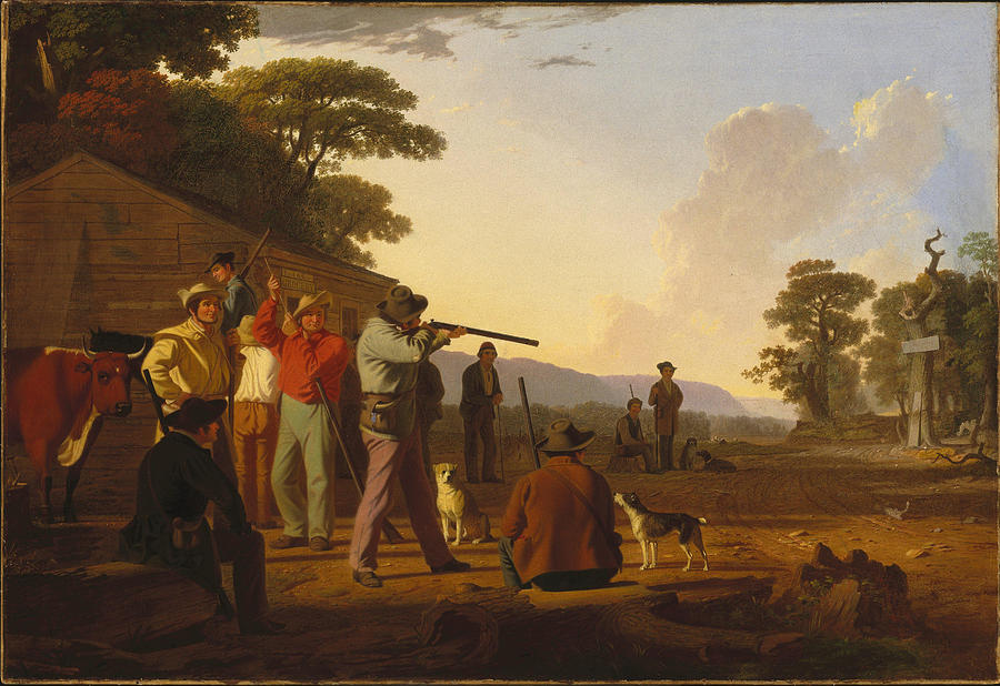 George Caleb Bingham Painting - Shooting for the Beef  #2 by George Caleb Bingham