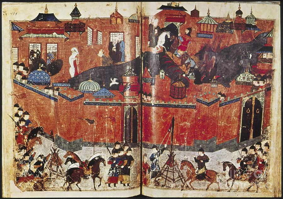 Siege Of Baghdad, 1258 #2 Drawing by Granger