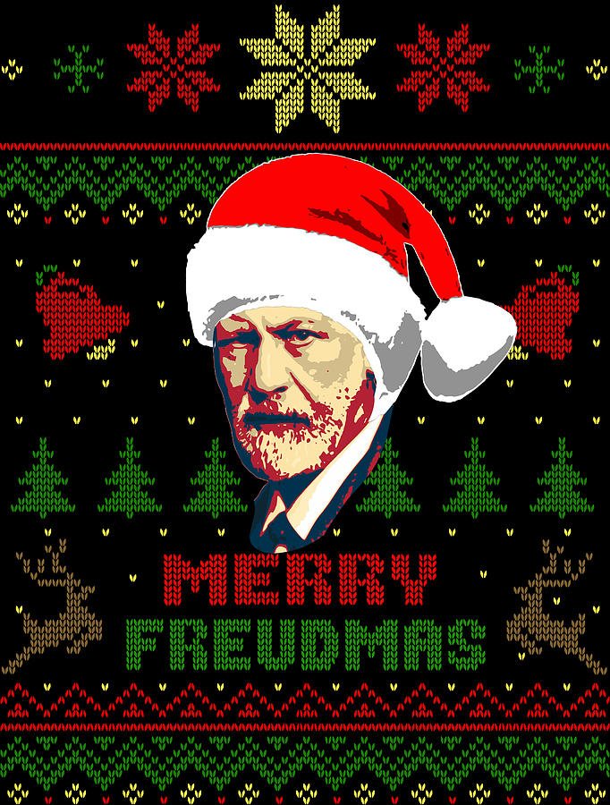 Sigmund Freud Merry Freudmas Digital Art by Filip Schpindel