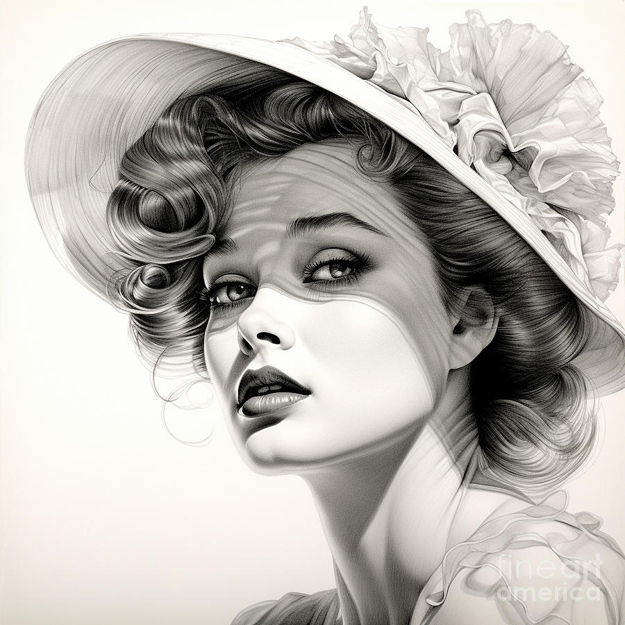 Sketch of lady Digital Art by Lori Stewart - Fine Art America