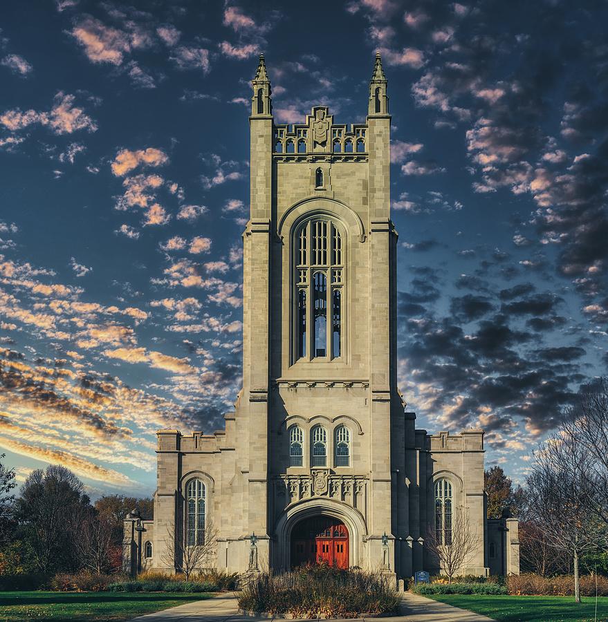 Sunset Photograph - Skinner Memorial Chapel - Carleton College #2 by Mountain Dreams