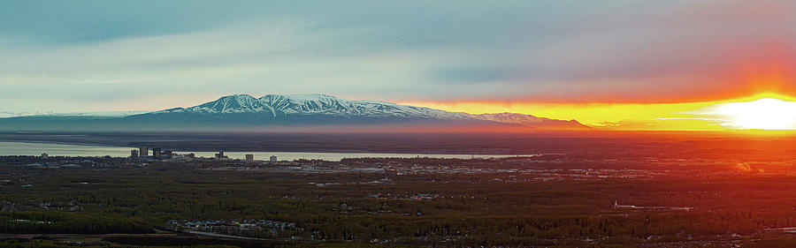 Sunset Embrace Over Mount Susitna Photograph by Kyle Lavey