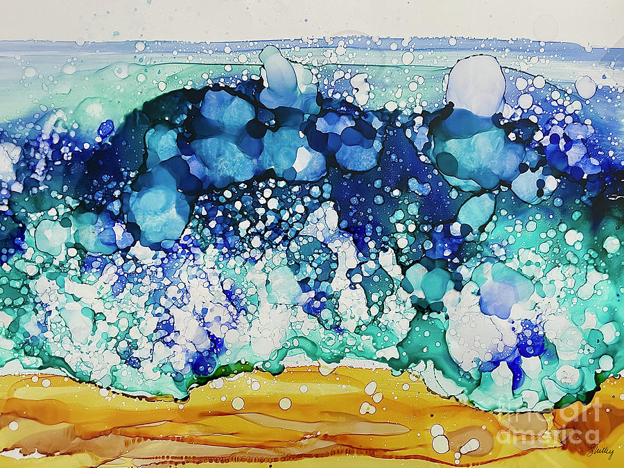 Sneaker wave #2 Painting by Shelley Myers