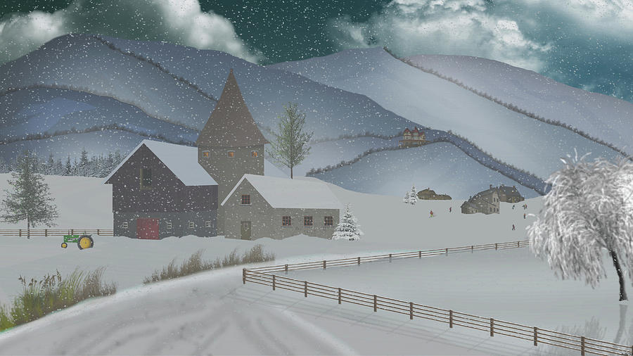 Snow Day #2 Digital Art by Mark Tully