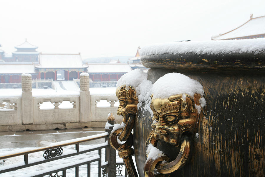 snow over the Forbidden City #2 Photograph by MOAimage