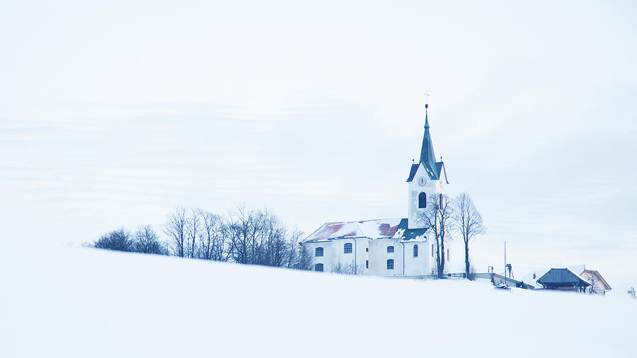 Snowy church #2 Photograph by Ian Middleton