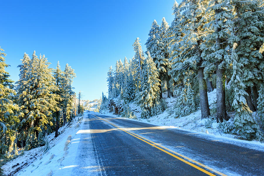 Snowy winter road #2 Photograph by Aiisha5