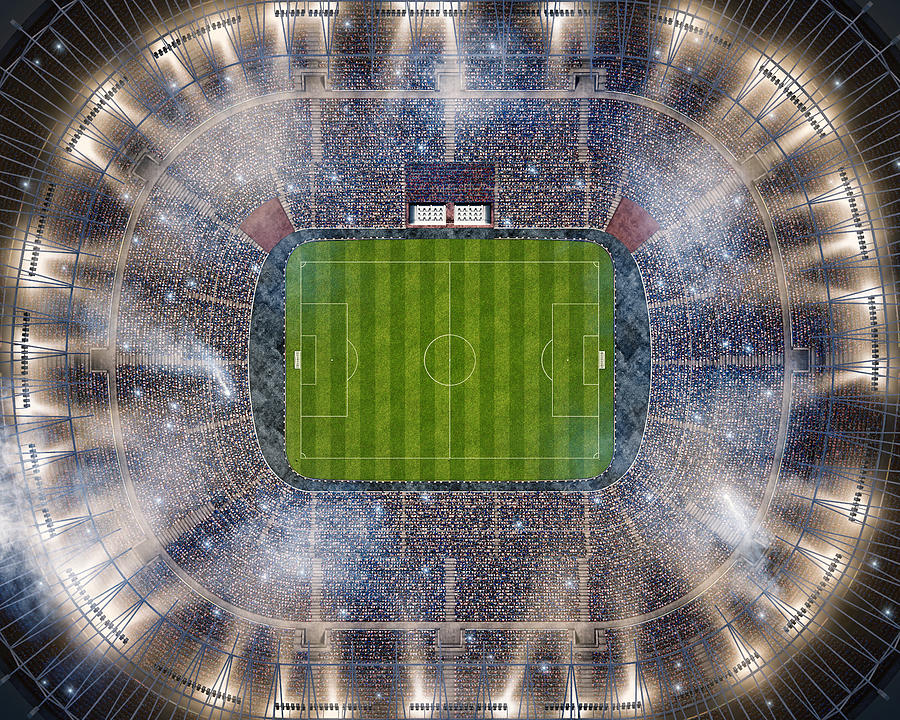 Soccer stadium upper view #2 Photograph by Dmytro Aksonov