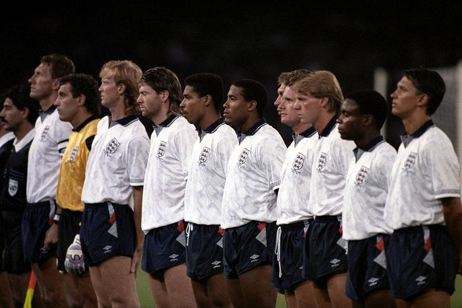 Soccer - World Cup Italia 1990 - Quarter Final - England v Cameroon - Stadio San Paolo Photograph by Ross Kinnaird - EMPICS