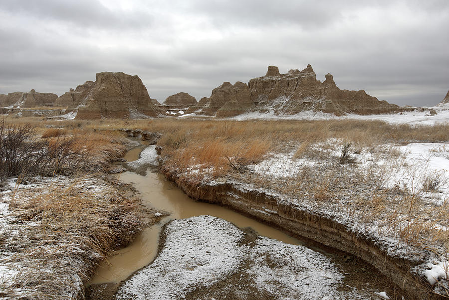 South Dakota Badlands National Park in early Spring Photograph by Peter Herman