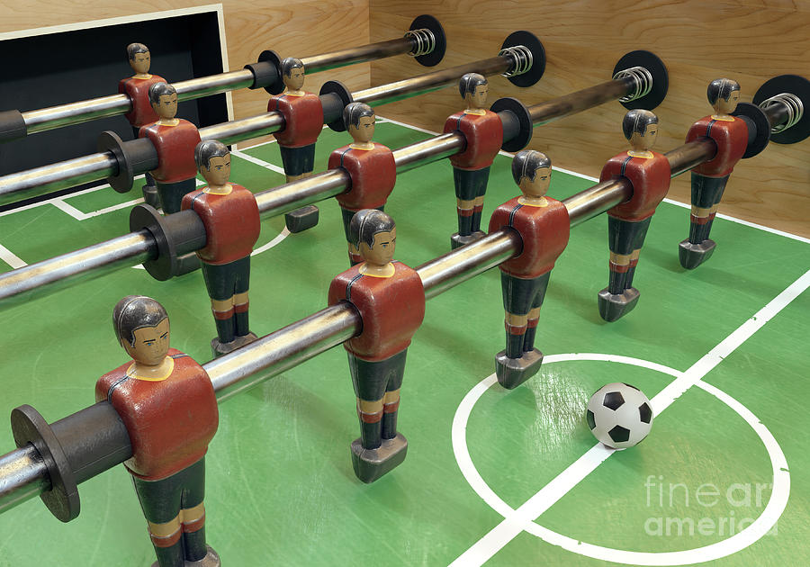 Spain Foosball Team Digital Art