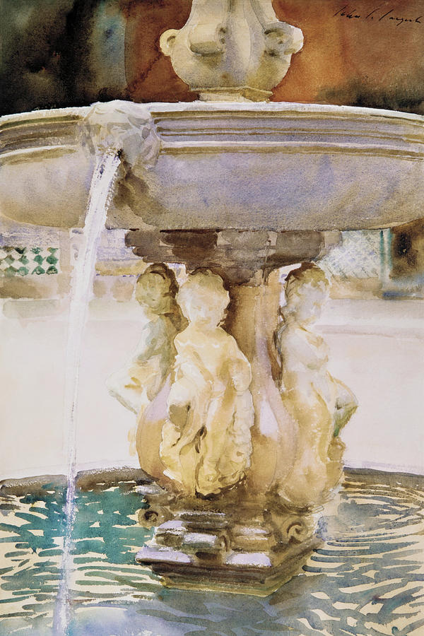 John Singer Sargent Painting - Spanish Fountain #3 by John Singer Sargent