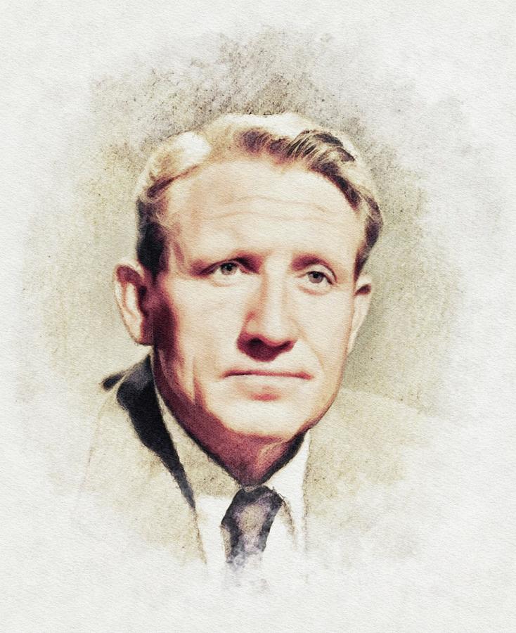 Spencer Tracy, Movie Legend Painting by John Springfield | Fine Art America