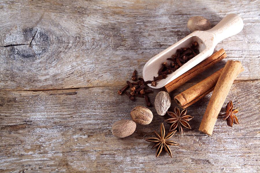Spices on wooden background. #2 Photograph by Nambitomo
