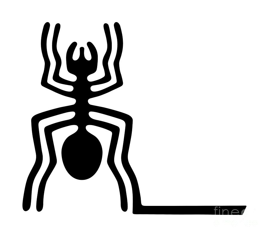 Spider from Nazca #2 Drawing by Michal Boubin