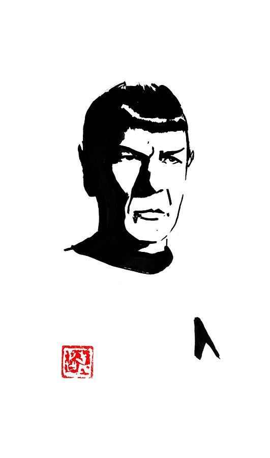 Star Trek Drawing - Spock #2 by Pechane Sumie