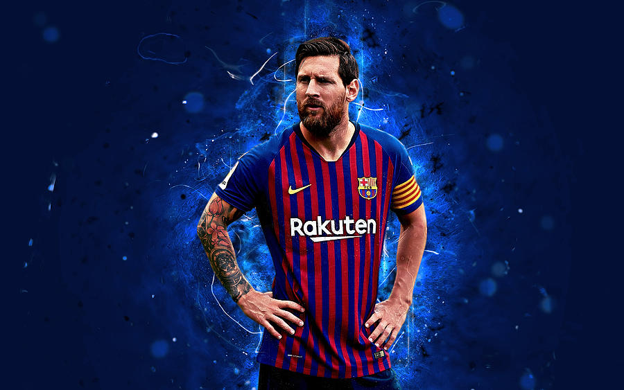 Sports Lionel Messi Soccer Player FC Barcelona Digital Art by Hai ...