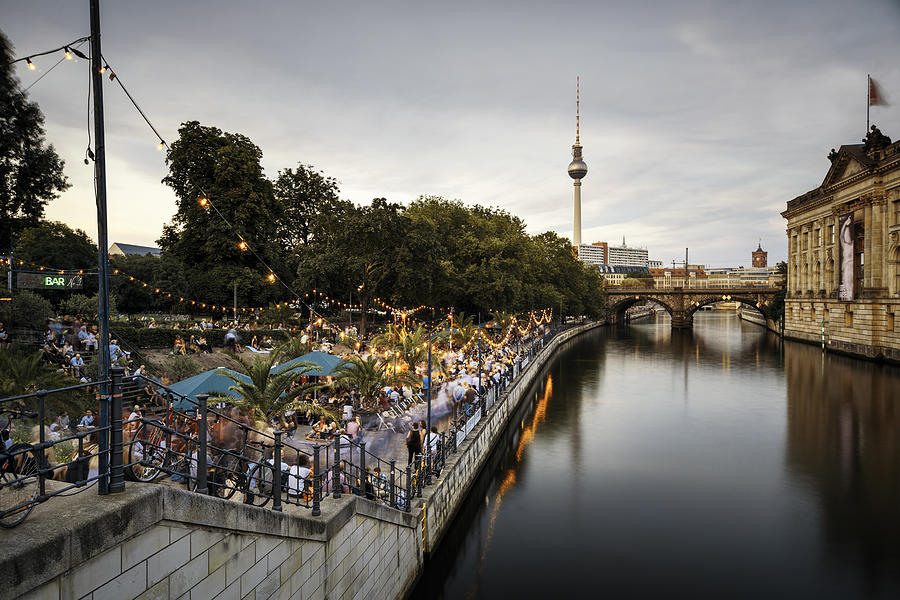 Spree river waterfront near Alexanderplatz, Mitte, Berlin, Germany #2 Photograph by RICOWde