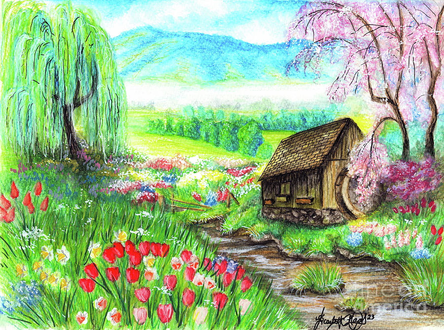Spring in the Mountains #2 Painting by Scarlett Royale