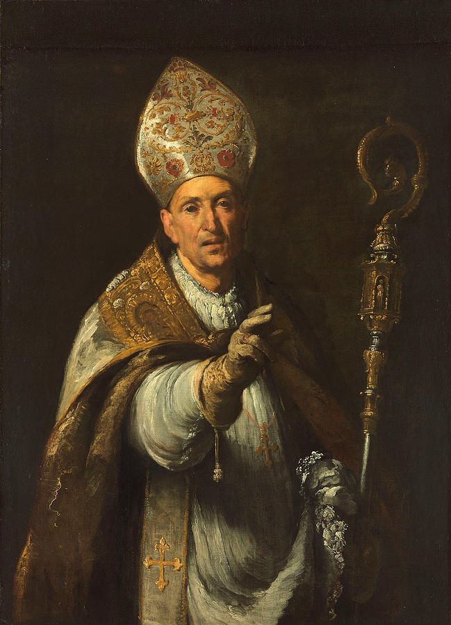 St. Gerardo Sagredo, Bishop of Csanad #3 Painting by Bernardo Strozzi
