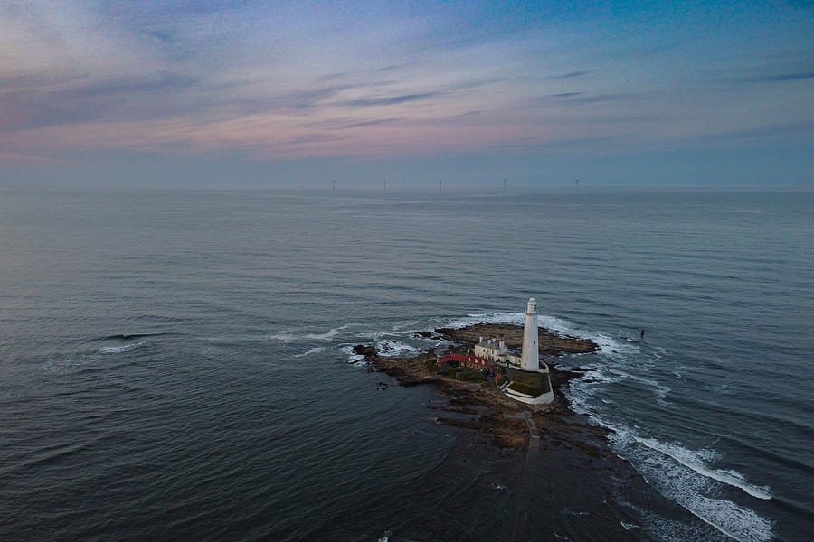 St Marys Lighthouse Whitley Bay England Photograph By John Mannick ...