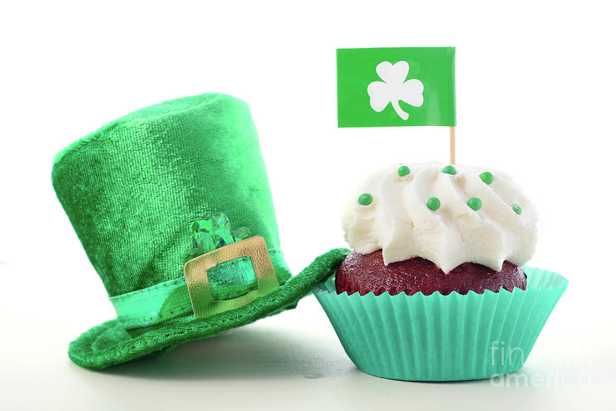 St Patricks Day Cupcakes #2 Photograph by Milleflore Images