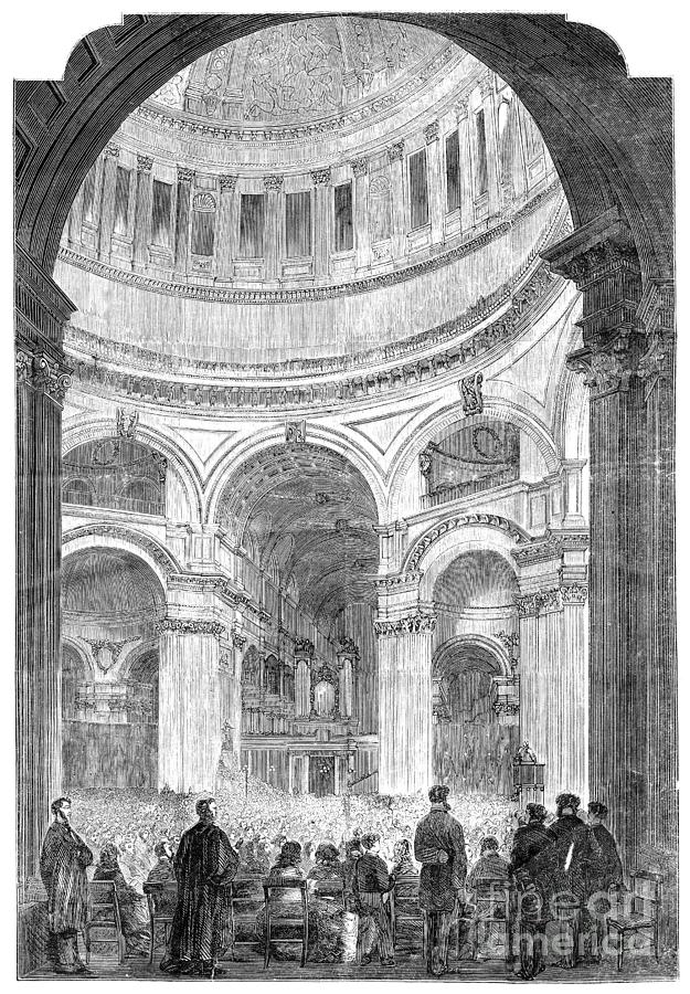St Pauls Cathedral #2 Drawing by Granger