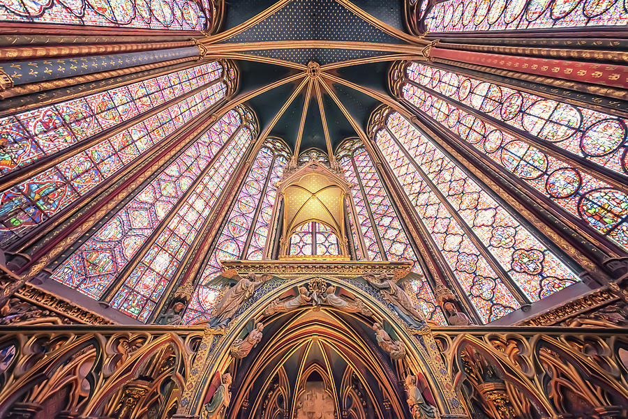 Architecture Photograph - Stained Glass #3 by Manjik Pictures