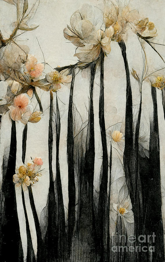 Flower Digital Art - Stalks #2 by Sabantha