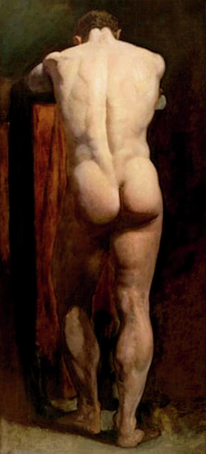 Standing Male Nude #1 Painting by William Etty