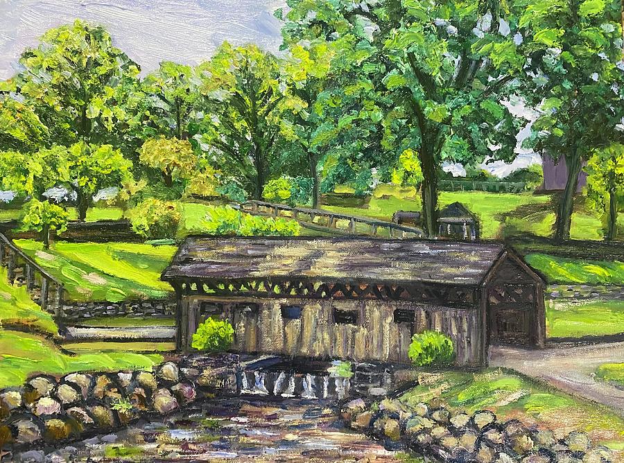 Stanley Park Covered Bridge #2 Painting by Richard Nowak