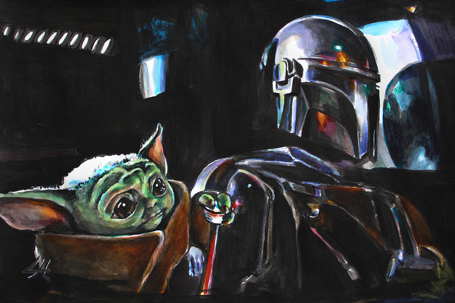 Starwars,the Mandolorian series #2 Painting by Lucia Hoogervorst
