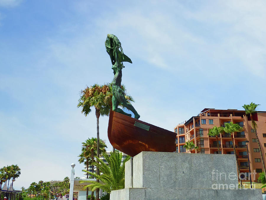 Statue or monument to fishermen-Torremolinos, Spain, Europe #2 Photograph by Pics By Tony