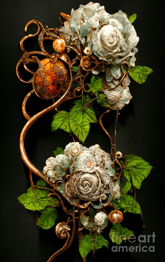 Steampunk Roses Digital Art