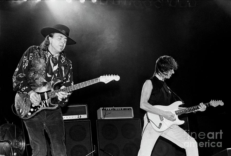 Jeff Beck Photograph - Stevie Ray Vaughan and Jeff Beck #1 by Concert Photos
