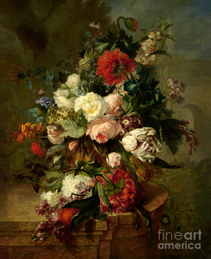 Still Life with Flowers #2 Painting by Harmanus Uppink