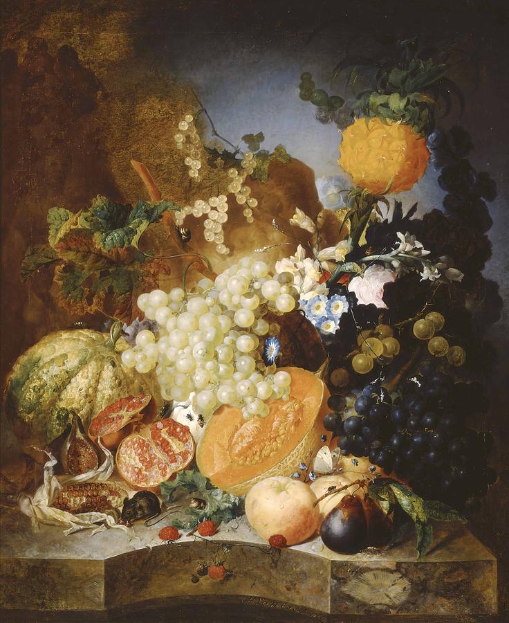 Still Life with Fruit Painting by Jan van Os - Fine Art America