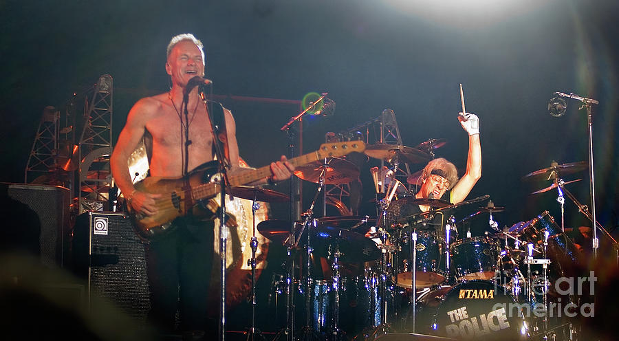 The Police Photograph - Sting and Stuart Copeland Performing with The Police at Bonnaroo #2 by David Oppenheimer