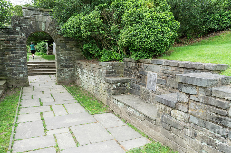 Stone arches and walkways grace the grounds of Glenview Mansion  #2 Photograph by William Kuta