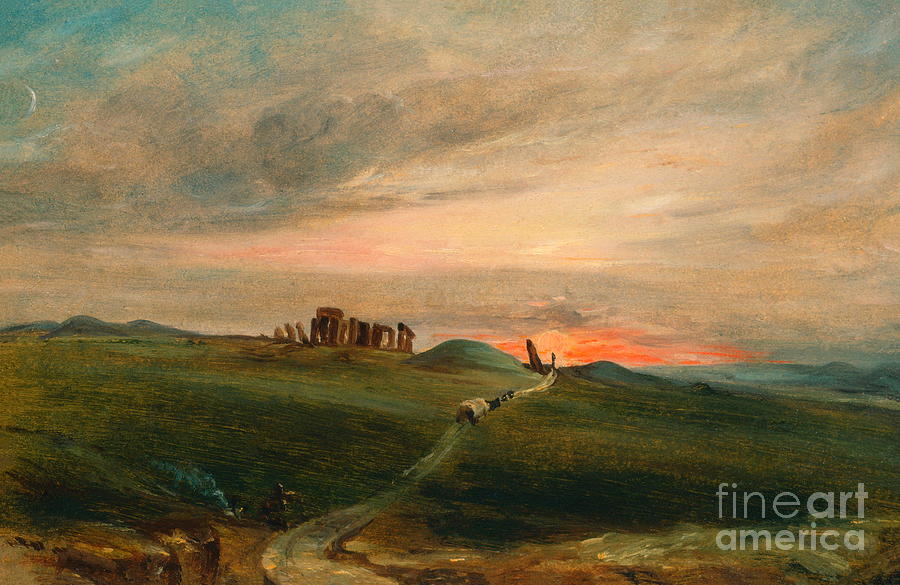 Stonehenge at Sunset Painting by John Constable