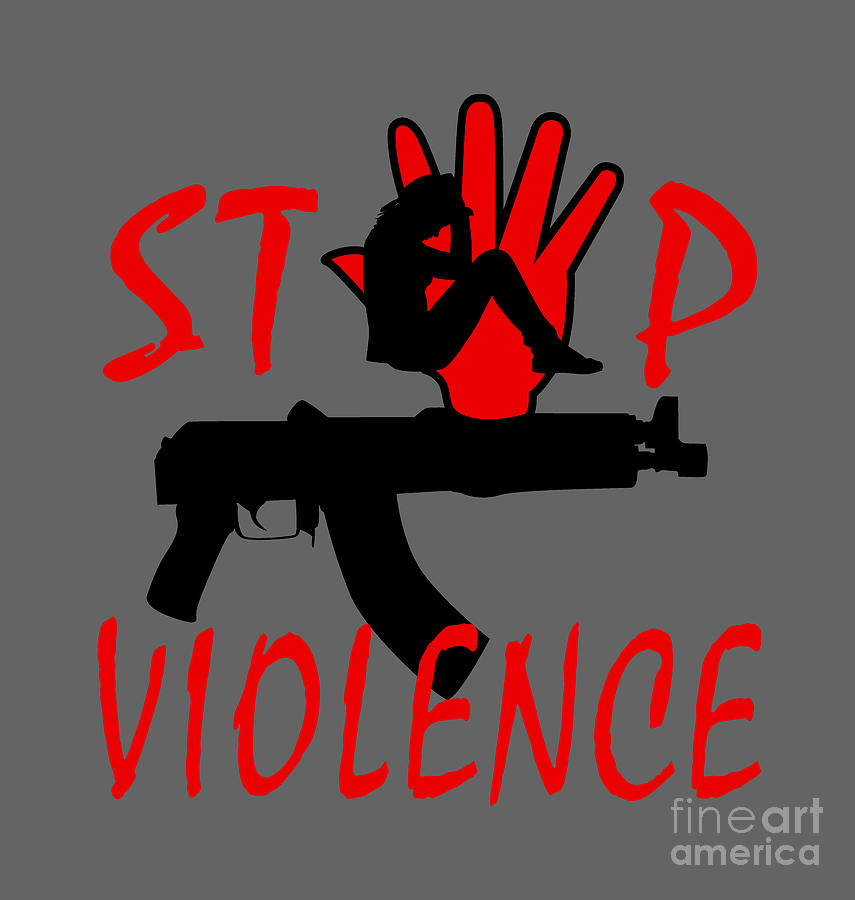 Stop gun violence drawing Digital Art by Blondia Bert