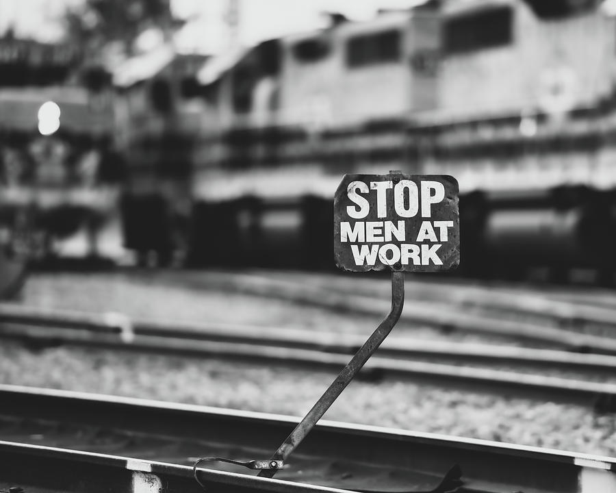 Stop Men At Work #3 Photograph by Bob Orsillo
