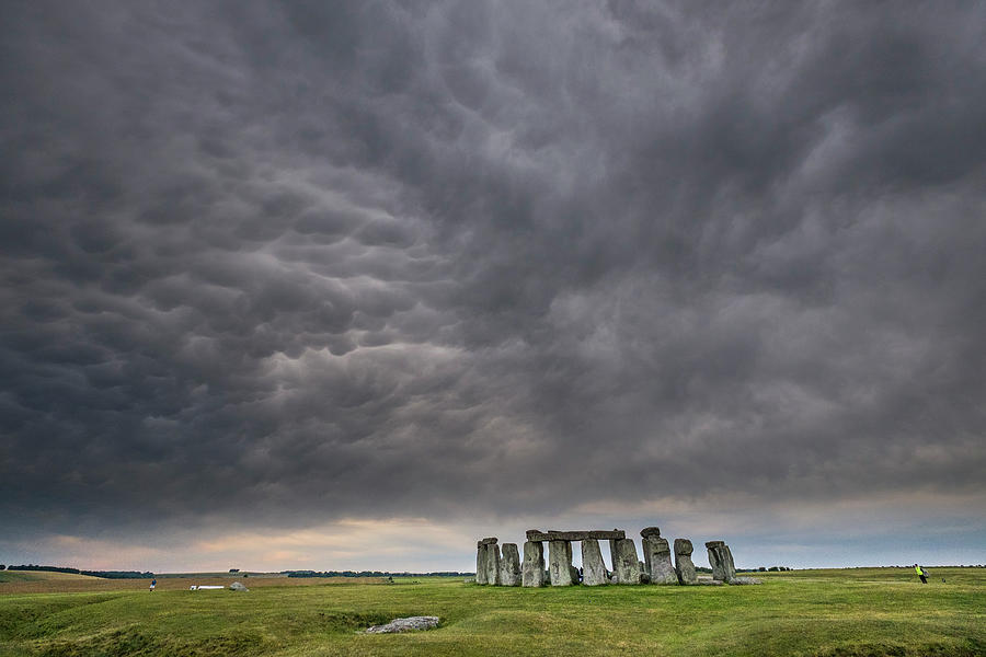 storm clouds over Stonehenge #2 Photograph by David L Moore