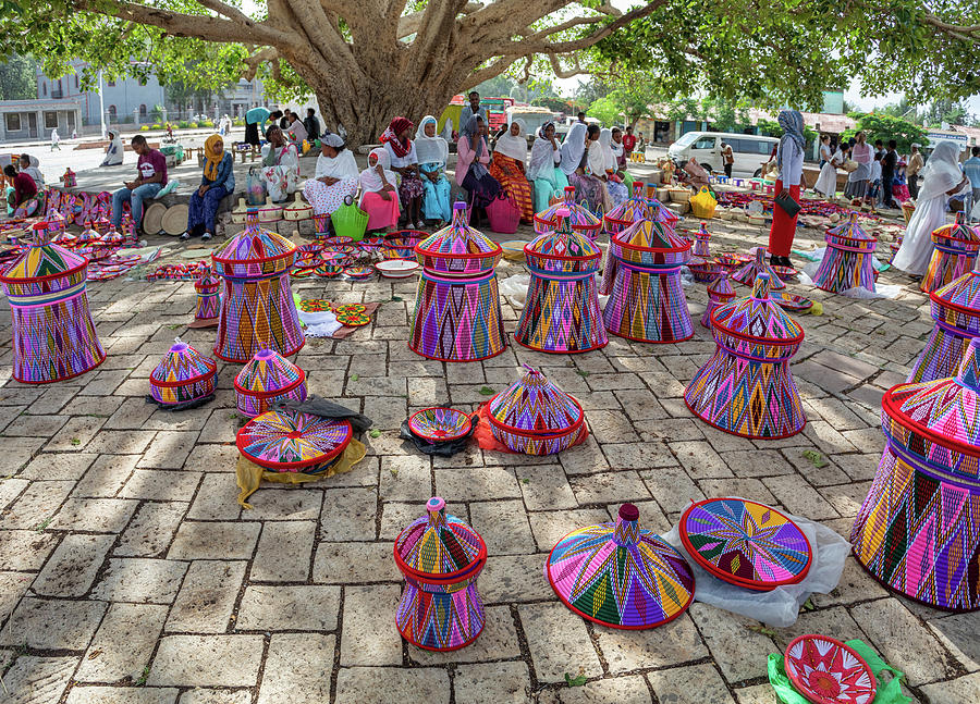 Street market in center of Aksum, Ethiopia Africa Photograph by Artush ...