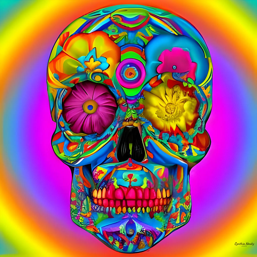 Sugar Skull #2 Digital Art by Cindys Creative Corner