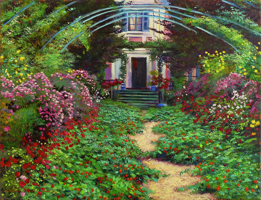 Summer In Giverny #2 Painting by David Lloyd Glover