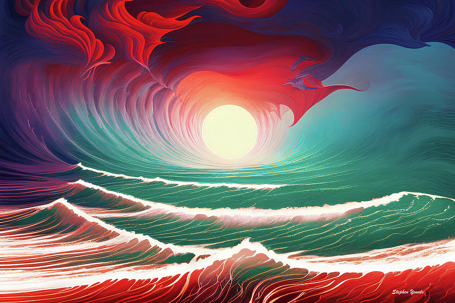 Sun and Surf #2 Digital Art by Stephen Younts